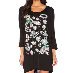 Lauren Moshi Black Milly Mini T-Shirt Dress - Sz S